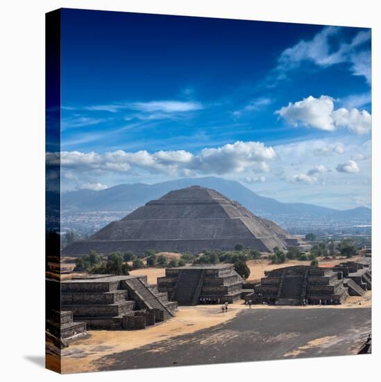 Pyramid of the Sun. Teotihuacan. Mexico. View from the Pyramid of the Moon.-f9photos-Premier Image Canvas