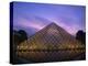 Pyramide Du Louvre Illuminated at Dusk, Musee Du Lourve, Paris, France, Europe-Nigel Francis-Premier Image Canvas
