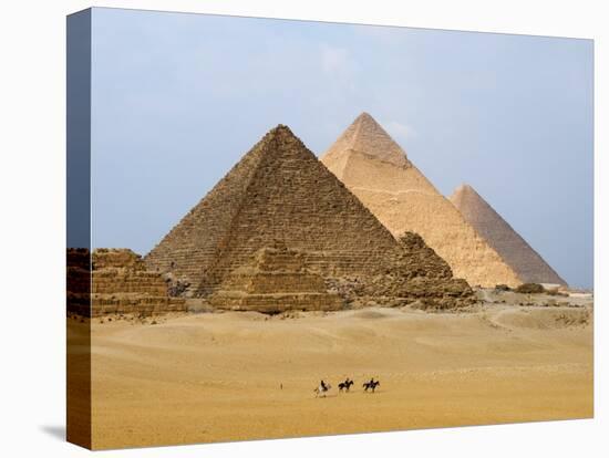 Pyramids of Giza, Giza, UNESCO World Heritage Site, Near Cairo, Egypt, North Africa, Africa-Schlenker Jochen-Premier Image Canvas