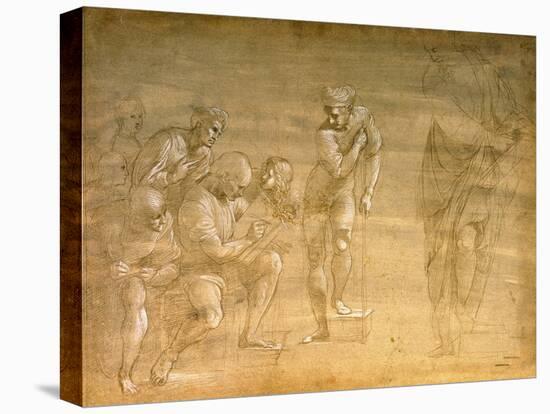 Pythagoras, Drawing for the "School of Athens" Fresco-Raphael-Premier Image Canvas