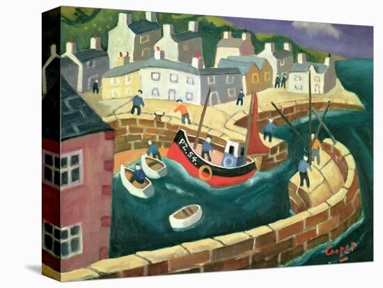PZ.54. in Mousehole Harbour, Cornwall-William Cooper-Premier Image Canvas