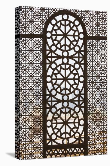 Qatar, Doha, Abdul Wahhab Mosque, the State Mosque of Qatar, Window Detail-Walter Bibikow-Premier Image Canvas