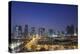 Qatar, Doha, Doha Bay, West Bay Skyscrapers, Elevated View, Dusk-Walter Bibikow-Premier Image Canvas