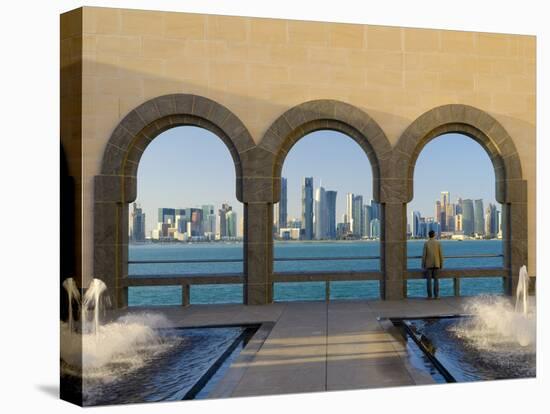 Qatar, Doha, Doha Skyline from Museum of Islamic Art-Alan Copson-Premier Image Canvas