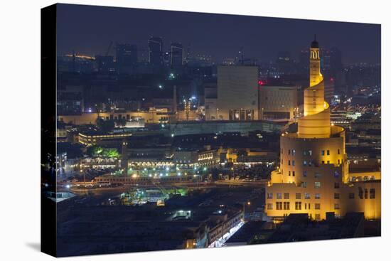 Qatar, Doha, Fanar, Qatar Islamic Cultural Center, Elevated View, Dusk-Walter Bibikow-Premier Image Canvas