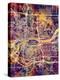 Quad Cities Street Map-Michael Tompsett-Stretched Canvas