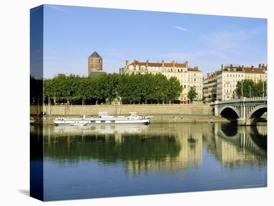 Quai Victor Augagneur on River Rhone, Lyon, Rhone Valley, France, Europe-David Hughes-Premier Image Canvas