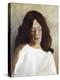Quarter Length Portrait of a Woman with Her Hair Down; Brustbild Einer Jungen Frau Mit Offenem Haar-Paula Modersohn-Becker-Premier Image Canvas