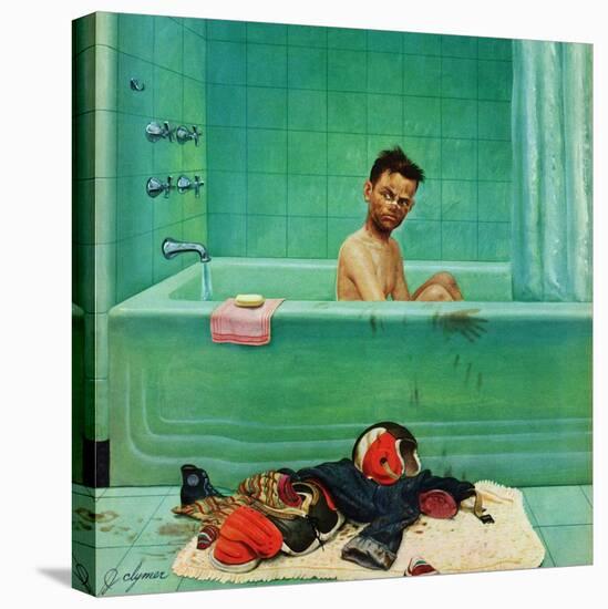 "Quarterback in the Tub", November 15, 1952-John Clymer-Premier Image Canvas