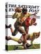 "Quarterback Pass," Saturday Evening Post Cover, October 12, 1935-Maurice Bower-Premier Image Canvas