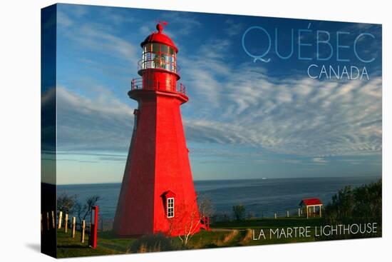 Quebec, Canada - Martre Lighthouse-Lantern Press-Stretched Canvas