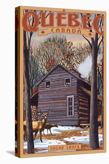 Quebec, Canada - Sugar Shack-Lantern Press-Stretched Canvas