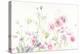 Queen Annes Lace and Cosmos on White-Danhui Nai-Stretched Canvas