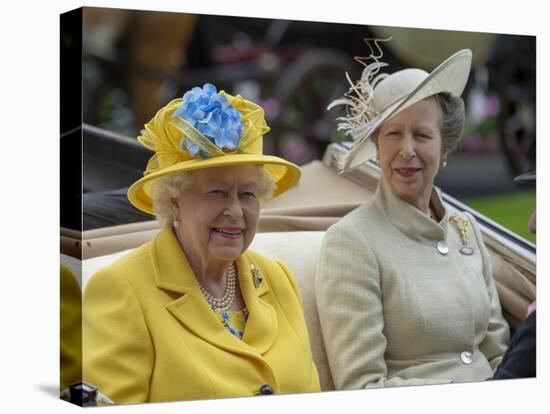 Queen Elizabeth II and Princess Anne at Ascot-Associated Newspapers-Stretched Canvas