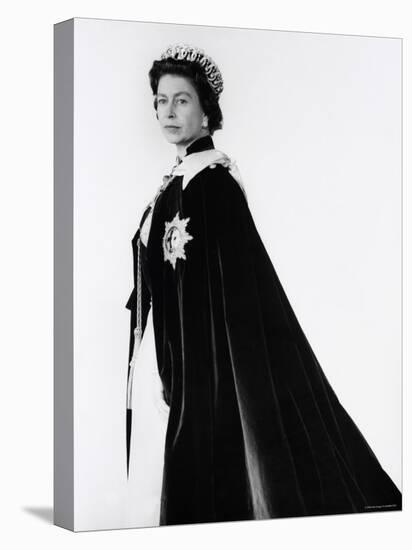 Queen Elizabeth II in Robes and Wearing the Order of the Garter, England-Cecil Beaton-Premier Image Canvas