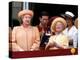 Queen Elizabeth II, Prince Charles and Princess Diana at Buckingham Palace-null-Premier Image Canvas