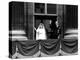 Queen Elizabeth Ii Wedding, the Couple Wave from the Balcony-Associated Newspapers-Stretched Canvas