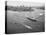 Queen Elizabeth Sailing Through New York Harbor-null-Premier Image Canvas