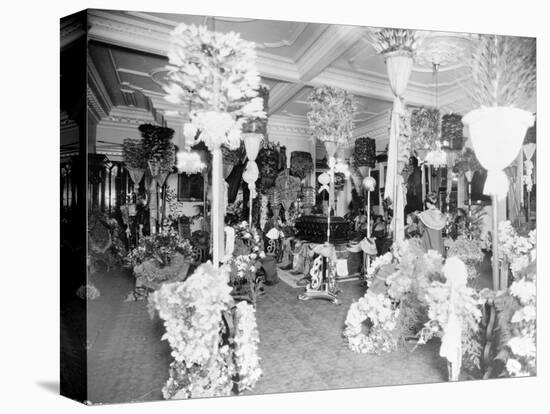 Queen Liliuokalani's coffin in the throne room at Iolani Palace, Honolulu, 1917-null-Premier Image Canvas