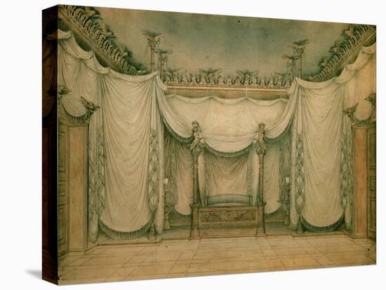 Queen Louise's Bedroom, Schloss Charlottenburg, First Design, 1809-10-Karl Friedrich Schinkel-Premier Image Canvas