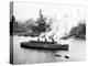 Queen Mary Leaves her New York Berth, c.1940-null-Premier Image Canvas