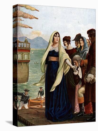Queen of Naples Marie Caroline (Maria Carolina) of Austria (1752-1814¿Fleeing Naples to Seek Refuge-Tancredi Scarpelli-Premier Image Canvas