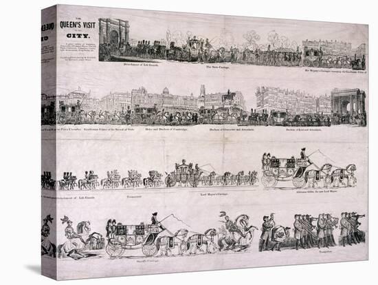 Queen Victoria's Procession Through the City of London, C1844-null-Premier Image Canvas