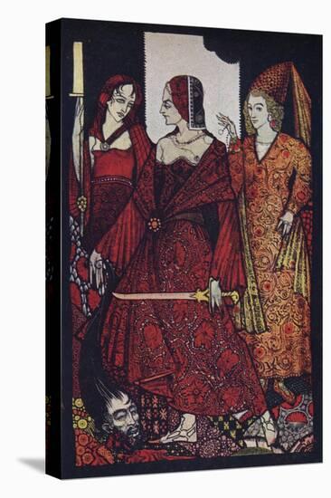'Queens Who Cut the Bogs of Glanna, Judith of Scripture, and Glorianna', 1910-Harry Clarke-Premier Image Canvas