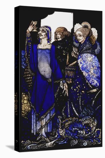 Queens Who Wasted the East by Proxy....'. 'Queens', Nine Glass Panels Acide-Harry Clarke-Premier Image Canvas