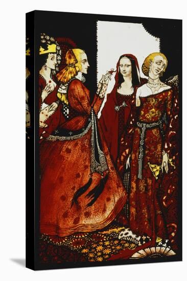 Queens Whose Finger Once Did Stir Men'. 'Queens', Nine Glass Panels Acided, Stained and Painted,…-Harry Clarke-Premier Image Canvas