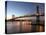 Queensboro Bridge and Manhattan from Brooklyn, NYC-Michel Setboun-Stretched Canvas