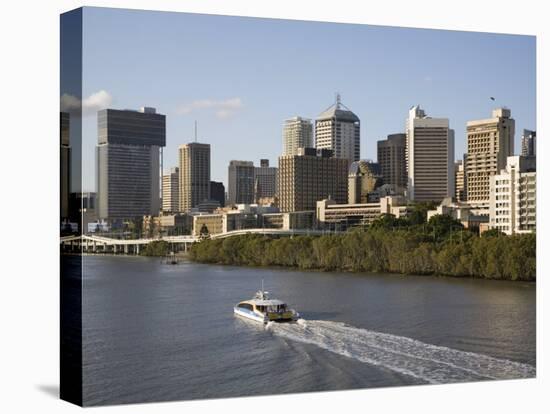 Queensland, Brisbane, View Along Brisbane River Toward City's Central Business District, Australia-Andrew Watson-Premier Image Canvas