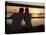 Queensland, Fraser Island, A Couple with Video Camera in Hand Watch Sunset from a Pier, Australia-Andrew Watson-Premier Image Canvas