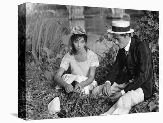 Quelle joie by vivre by Rene Clement with Barbara Lass and Alain Delon, 1961 (b/w photo)-null-Stretched Canvas