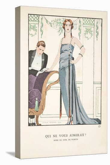 Qui Ne Vous Aimerait?, from a Collection of Fashion Plates, 1922 (Pochoir Print)-Georges Barbier-Premier Image Canvas