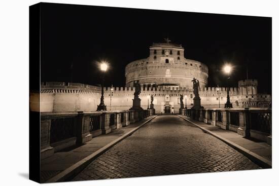 Quiet Night at Castle Sant Angelo, Rome, Italy-George Oze-Premier Image Canvas