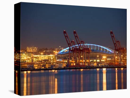 Qwest Field and Elliott Bay View from Alki, Seattle, Washington, USA-Jamie & Judy Wild-Premier Image Canvas