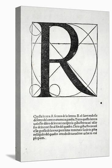 R, Illustration from 'Divina Proportione' by Luca Pacioli (C.1445-1517), Originally Pub. Venice,…-Leonardo da Vinci-Premier Image Canvas