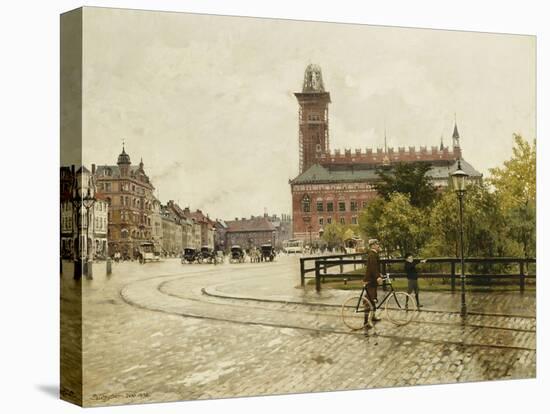 Raadhuspladsen, Copenhagen. 1893-Paul Fischer-Premier Image Canvas