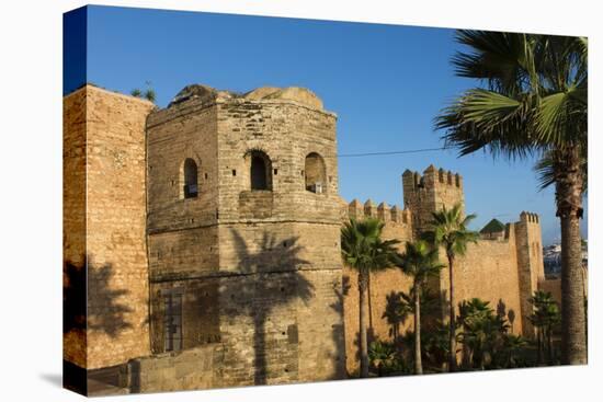 Rabat Morocco Beautiful Kasbah Udaya at Sunset with Palm Trees-Bill Bachmann-Premier Image Canvas