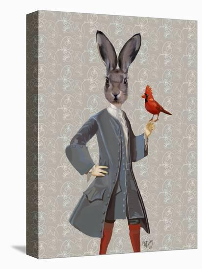 Rabbit and Bird-Fab Funky-Stretched Canvas