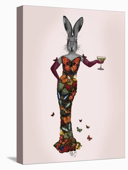 Rabbit Butterfly Dress-Fab Funky-Stretched Canvas
