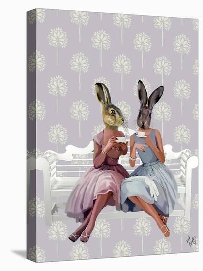 Rabbit Chat-Fab Funky-Stretched Canvas