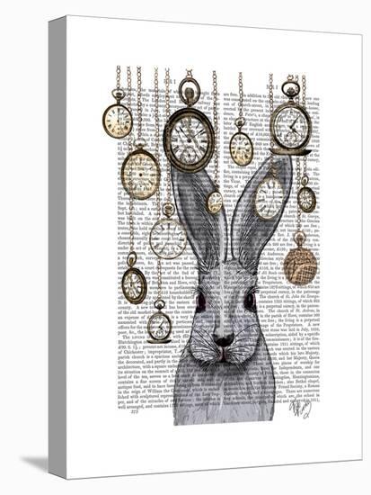 Rabbit Time-Fab Funky-Stretched Canvas