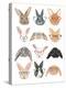 Rabbits in Glasses-Hanna Melin-Stretched Canvas