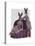 Rabbits in Purple-Fab Funky-Stretched Canvas