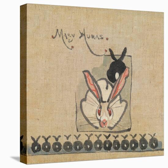 Rabbits - Miss Auras (Pencil & W/C on Paper)-Joseph Crawhall-Premier Image Canvas