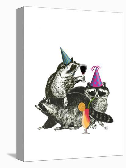 Raccoon Party-Fab Funky-Stretched Canvas