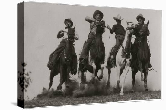 Racing Cowboys-H Armstrong Roberts-Stretched Canvas