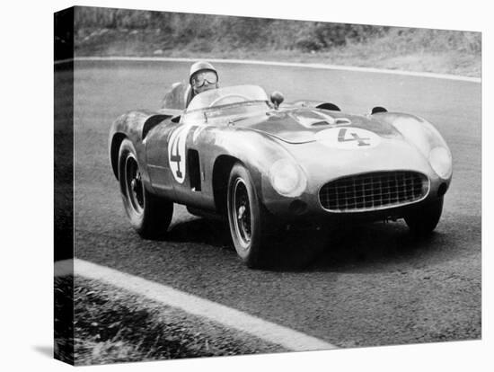 Racing Driver Fangio Here at the Wheel During Great Sweden Prize Race August 1956-null-Stretched Canvas